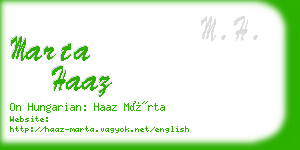 marta haaz business card